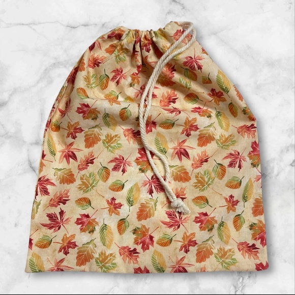 Thanksgiving Reusable Handmade Cotton Bread Bag + FREE Mason Jar Bonnet - Picture 11 of 11